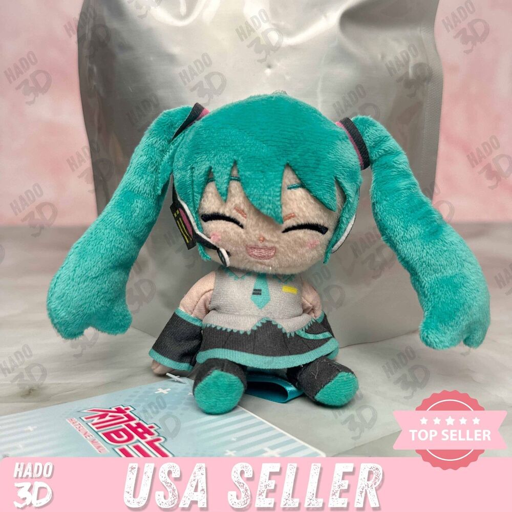 Hatsune Miku x Round 1 Exclusive Vocaloid Collab Mini Plush 4” New With Tags